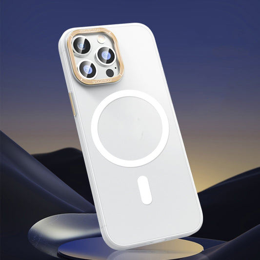 For iPhone 14 Pro Magsafe Magnetic Crystal Frosted Series Phone Case(Translucent White) - iPhone 14 Pro Cases by buy2fix | Online Shopping UK | buy2fix