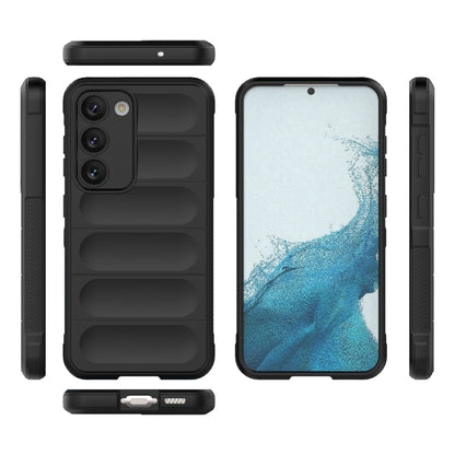 For Samsung Galaxy S23 5G Magic Shield TPU + Flannel Phone Case(Black) - Galaxy S23 5G Cases by buy2fix | Online Shopping UK | buy2fix