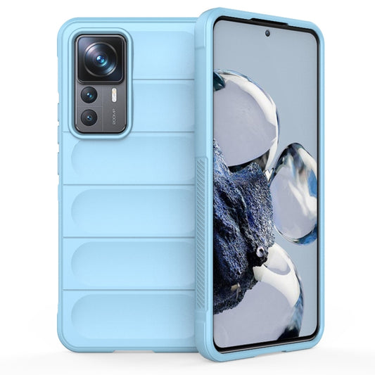 For Xiaomi 12T Pro Magic Shield TPU + Flannel Phone Case(Light Blue) - Xiaomi Cases by buy2fix | Online Shopping UK | buy2fix