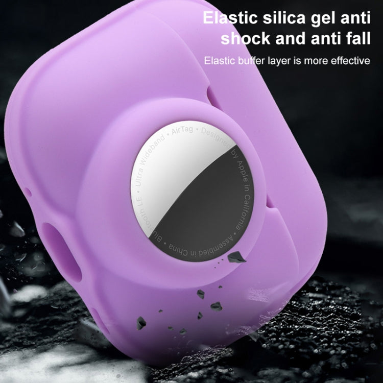 For AirPods Pro 2 / AirTag 2 in 1 Shockproof Full Coverage Silicone Protective Case(Rose Red) - For AirPods Pro 2 by buy2fix | Online Shopping UK | buy2fix