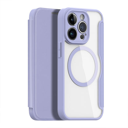 For iPhone 14 Pro DUX DUCIS Skin X Pro Series Magsafe PC + TPU Phone Leather Case(Purple) - iPhone 14 Pro Cases by DUX DUCIS | Online Shopping UK | buy2fix