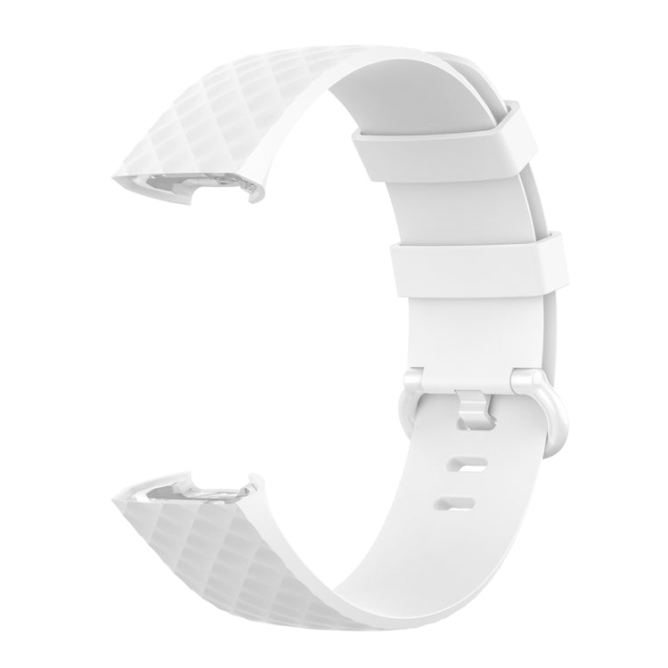 Color Buckle TPU Wrist Strap Watch Band for Fitbit Charge 4 / Charge 3 / Charge 3 SE, Size: S(White) - Watch Bands by buy2fix | Online Shopping UK | buy2fix