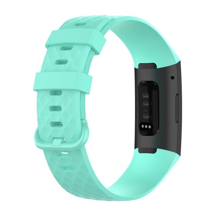 Color Buckle TPU Wrist Strap Watch Band for Fitbit Charge 4 / Charge 3 / Charge 3 SE, Size: S(Green) - Watch Bands by buy2fix | Online Shopping UK | buy2fix