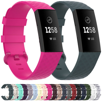 Color Buckle TPU Wrist Strap Watch Band for Fitbit Charge 4 / Charge 3 / Charge 3 SE, Size: L(Gray) - Watch Bands by buy2fix | Online Shopping UK | buy2fix