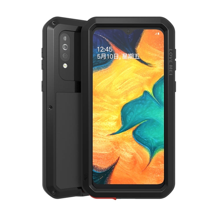 For Galaxy A40s LOVE MEI Metal Shockproof Waterproof Dustproof Protective Case(Black) - Galaxy Phone Cases by LOVE MEI | Online Shopping UK | buy2fix