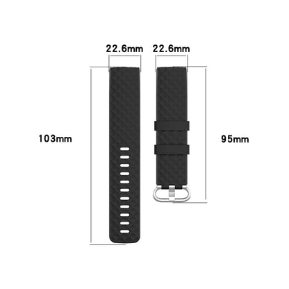 18mm Silver Color Buckle TPU Wrist Strap Watch Band for Fitbit Charge 4 / Charge 3 / Charge 3 SE, Size: S(Rosewood) - Watch Bands by buy2fix | Online Shopping UK | buy2fix