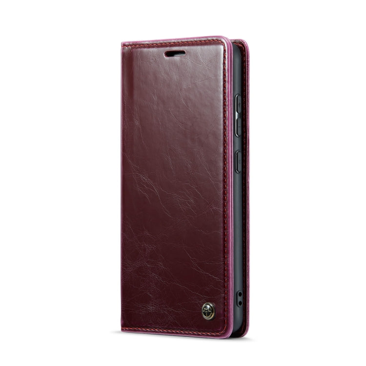 For Samsung Galaxy A33 5G CaseMe 003 Crazy Horse Texture Leather Phone Case(Wine Red) - Galaxy Phone Cases by CaseMe | Online Shopping UK | buy2fix