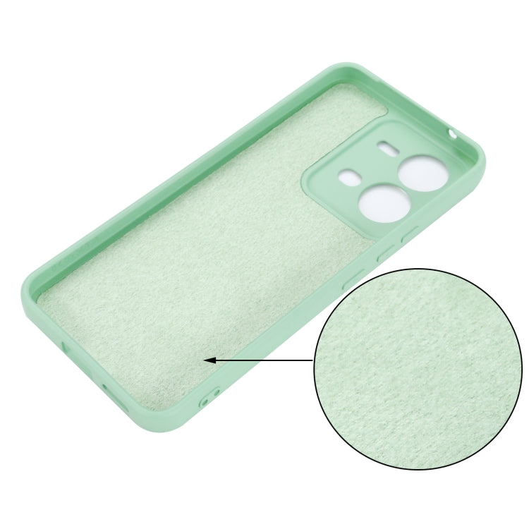 For vivo V25 5G / V25E 5G / X80 Lite Pure Color Liquid Silicone Shockproof Full Coverage Phone Case(Green) - vivo Cases by buy2fix | Online Shopping UK | buy2fix