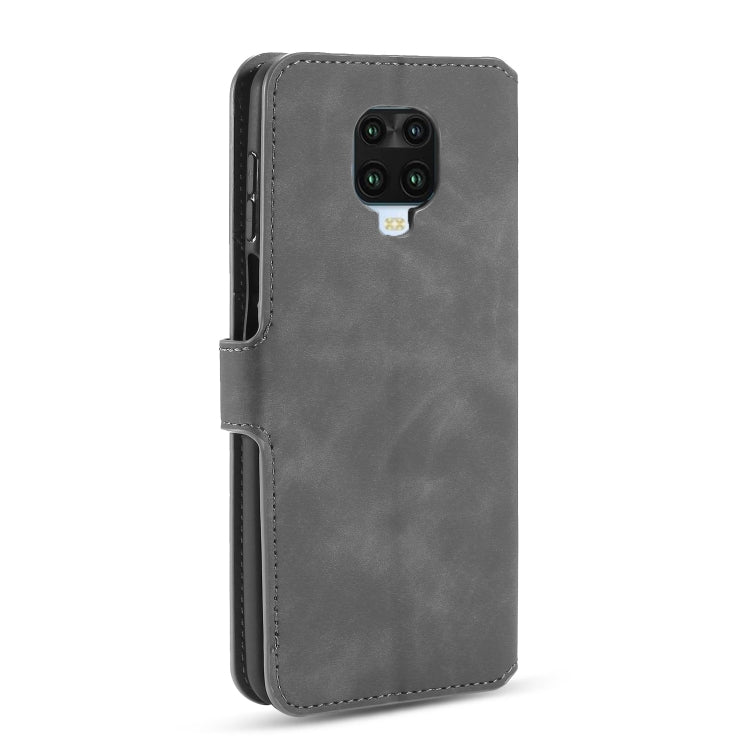 For Xiaomi Redmi Note 9S DG.MING Retro Oil Side Horizontal Flip Case with Holder & Card Slots & Wallet(Grey) - Xiaomi Cases by DG.MING | Online Shopping UK | buy2fix