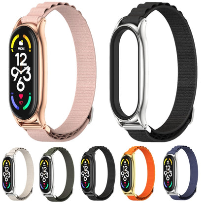 For Xiaomi Mi Band 6 / 5 / 4 / 3 MIJOBS PLUS Nylon Breathable Watch Band(Midnight Blue Silver) - Watch Bands by MIJOBS | Online Shopping UK | buy2fix