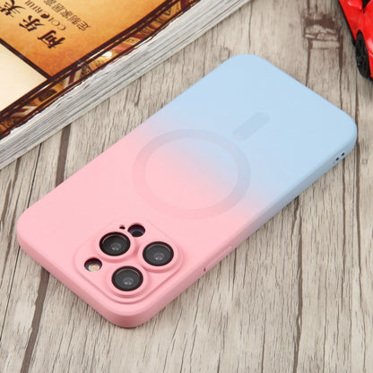 For iPhone 13 Pro Max Liquid TPU Silicone Gradient MagSafe Phone Case(Pink Blue) - iPhone 13 Pro Max Cases by buy2fix | Online Shopping UK | buy2fix