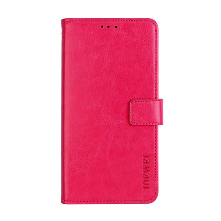 For Blackview BV6100 idewei Crazy Horse Texture Horizontal Flip Leather Case with Holder & Card Slots & Wallet(Rose Red) - More Brand by idewei | Online Shopping UK | buy2fix