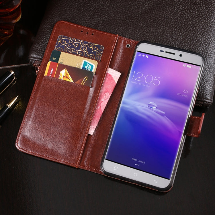 For Blackview R7 idewei Crazy Horse Texture Horizontal Flip Leather Case with Holder & Card Slots & Wallet(Dark Blue) - More Brand by idewei | Online Shopping UK | buy2fix