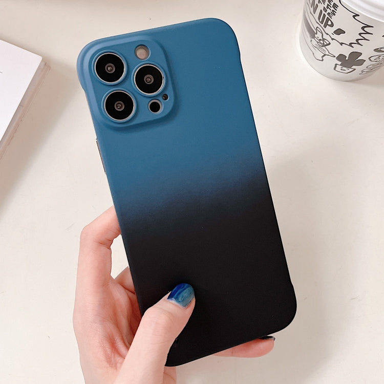 For iPhone 13 Pro Frameless Skin Feel Gradient Phone Case(Blue + Black) - iPhone 13 Pro Cases by buy2fix | Online Shopping UK | buy2fix