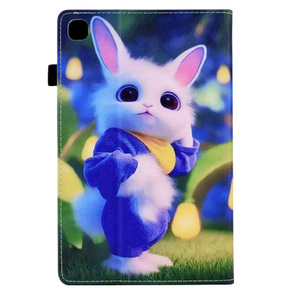 For Samsung Galaxy Tab S5e T720 Colored Drawing Stitching Elastic Band Leather Smart Tablet Case(Cute Rabbit) - Tab S5E 10.5 T720 / T725 by buy2fix | Online Shopping UK | buy2fix