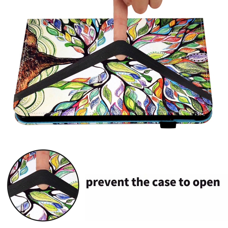 For Samsung Galaxy Tab S5e T720 Colored Drawing Stitching Elastic Band Leather Smart Tablet Case(Life Tree) - Tab S5E 10.5 T720 / T725 by buy2fix | Online Shopping UK | buy2fix