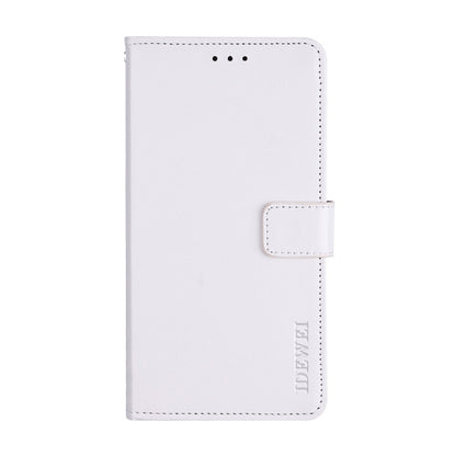 For Ulefone Note 14 idewei Crazy Horse Texture Leather Phone Case with Holder(White) - Ulefone Cases by idewei | Online Shopping UK | buy2fix