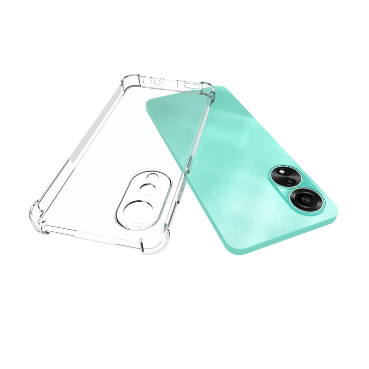 For OPPO A78 4G Shockproof Non-slip Thickening TPU Phone Case(Transparent) - OPPO Cases by buy2fix | Online Shopping UK | buy2fix