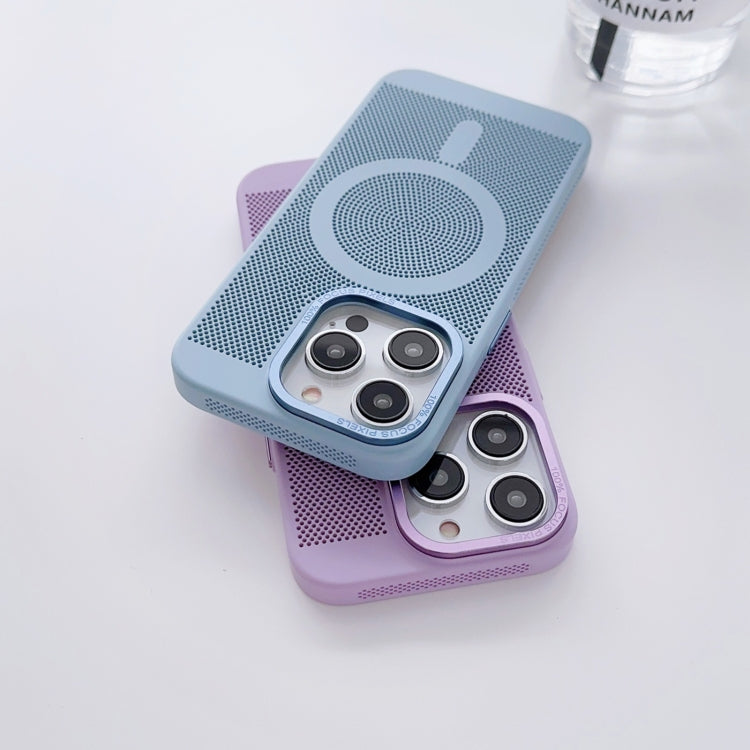 For iPhone 13 Grid Cooling MagSafe Magnetic Phone Case(Lilac) - iPhone 13 Cases by buy2fix | Online Shopping UK | buy2fix