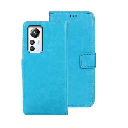 For Blackview A85 idewei Crazy Horse Texture Leather Phone Case with Holder(Sky Blue) - More Brand by idewei | Online Shopping UK | buy2fix