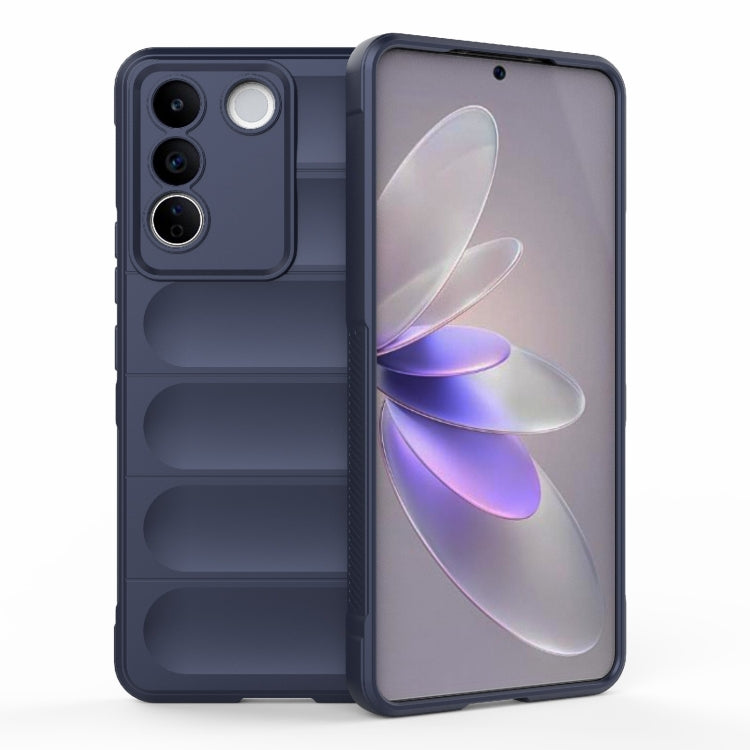 For vivo S16e 5G Magic Shield TPU + Flannel Phone Case(Dark Blue) - vivo Cases by buy2fix | Online Shopping UK | buy2fix