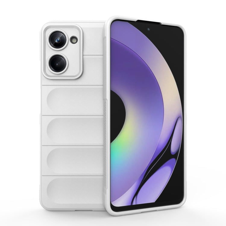 For Realme 10 Pro 5G Magic Shield TPU + Flannel Phone Case(White) - Realme Cases by buy2fix | Online Shopping UK | buy2fix