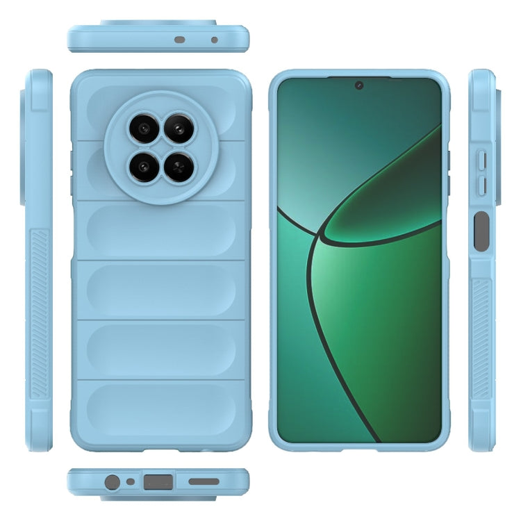 For Realme 12 5G Global Magic Shield TPU + Flannel Phone Case(Light Blue) - Realme Cases by buy2fix | Online Shopping UK | buy2fix