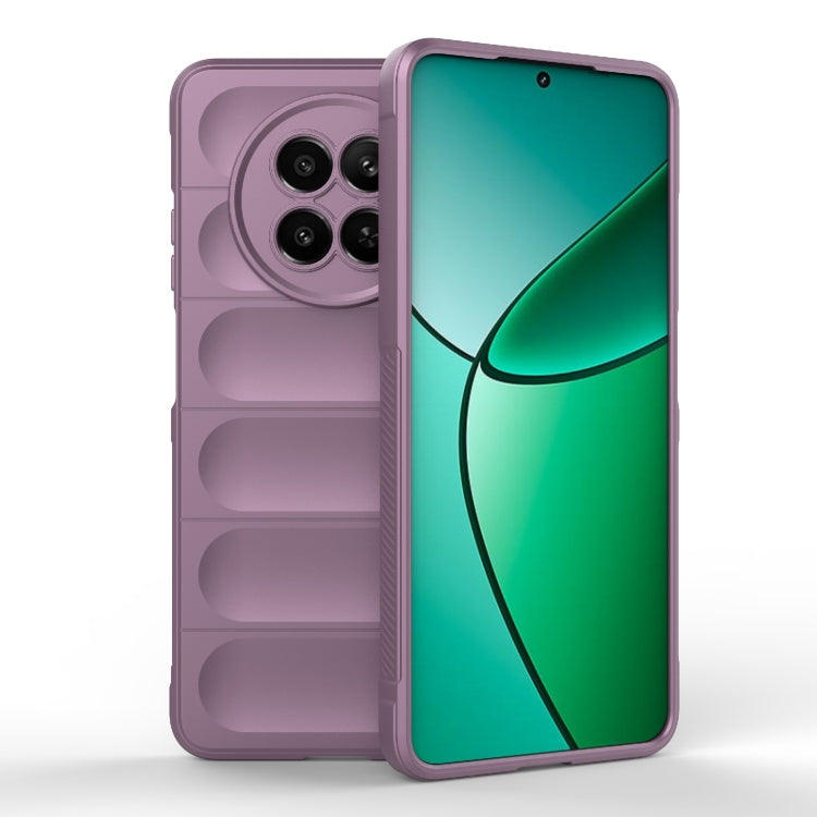 For Realme 12 5G Global Magic Shield TPU + Flannel Phone Case(Purple) - Realme Cases by buy2fix | Online Shopping UK | buy2fix