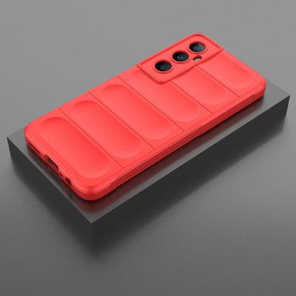 For Realme C65 4G Global Magic Shield TPU + Flannel Phone Case(Red) - Realme Cases by buy2fix | Online Shopping UK | buy2fix