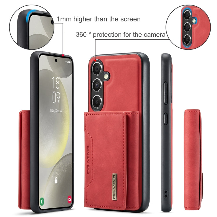 For Samsung Galaxy S24+ 5G DG.MING M2 Series 3-Fold Multi Card Bag + Magnetic Phone Case(Red) - Galaxy S24+ 5G Cases by DG.MING | Online Shopping UK | buy2fix