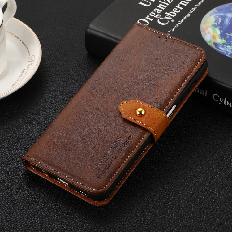 For Xiaomi Redmi A3 KHAZNEH Cowhide Texture Flip Leather Phone Case(Brown) - Xiaomi Cases by buy2fix | Online Shopping UK | buy2fix