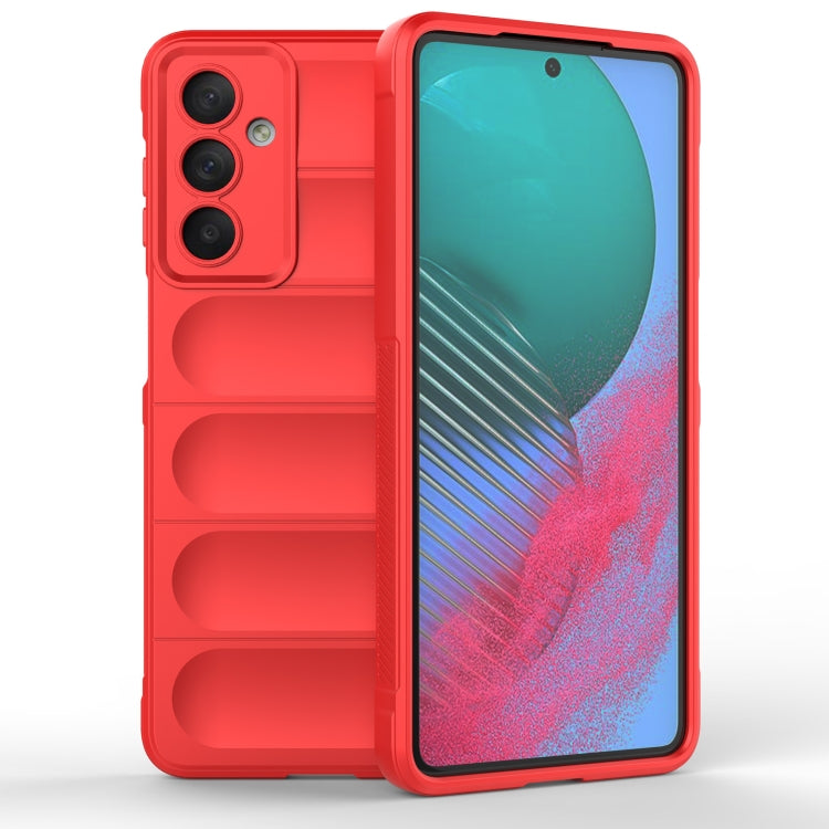 For Samsung Galaxy M54 5G Magic Shield TPU + Flannel Phone Case(Red) - Galaxy Phone Cases by buy2fix | Online Shopping UK | buy2fix