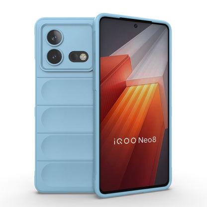 For vivo iQOO Neo8 Magic Shield TPU + Flannel Phone Case(Light Blue) - vivo Cases by buy2fix | Online Shopping UK | buy2fix