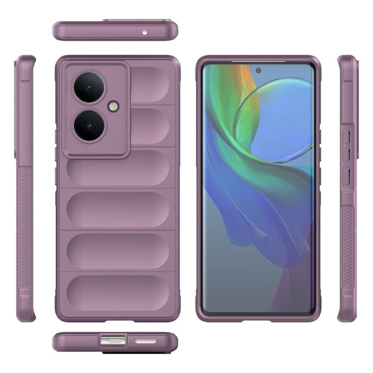 For vivo Y78+ Global Magic Shield TPU + Flannel Phone Case(Purple) - vivo Cases by buy2fix | Online Shopping UK | buy2fix