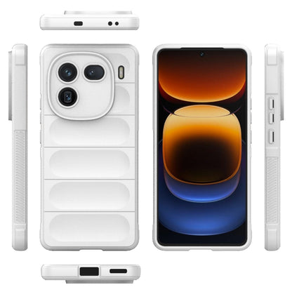 For vivo iQOO 12 5G Magic Shield TPU + Flannel Phone Case(White) - iQOO 12 Cases by buy2fix | Online Shopping UK | buy2fix