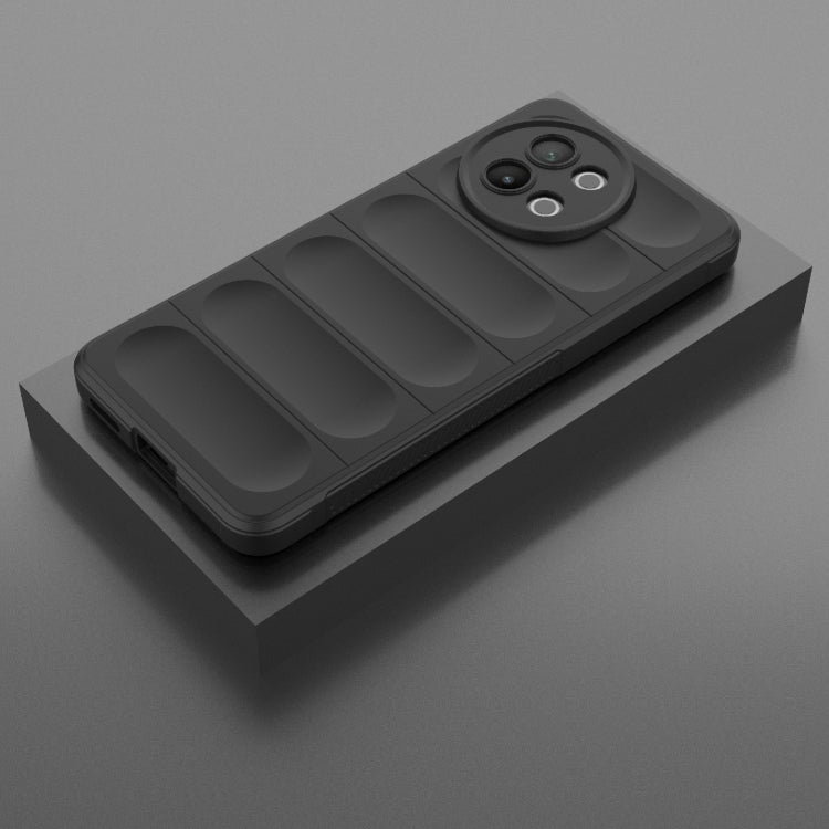 For vivo S18E 5G Magic Shield TPU + Flannel Phone Case(Black) - vivo Cases by buy2fix | Online Shopping UK | buy2fix