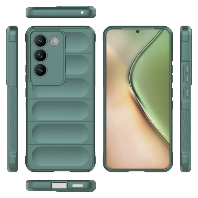 For vivo Y200E 5G Global / Y100 5G IDN Magic Shield TPU + Flannel Phone Case(Dark Green) - vivo Cases by buy2fix | Online Shopping UK | buy2fix