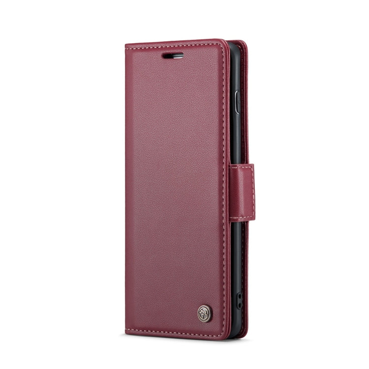 For Samsung Galaxy S10 CaseMe 023 Butterfly Buckle Litchi Texture RFID Anti-theft Leather Phone Case(Wine Red) - Galaxy Phone Cases by CaseMe | Online Shopping UK | buy2fix