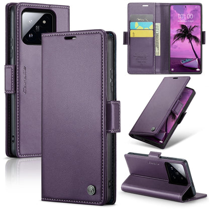 For Xiaomi 14 Pro CaseMe 023 Butterfly Buckle Litchi Texture RFID Anti-theft Leather Phone Case(Pearly Purple) - 14 Pro Cases by CaseMe | Online Shopping UK | buy2fix