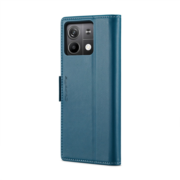 For Xiaomi Redmi Note 13 5G CaseMe 023 Butterfly Buckle Litchi Texture RFID Anti-theft Leather Phone Case(Blue) - Xiaomi Cases by CaseMe | Online Shopping UK | buy2fix