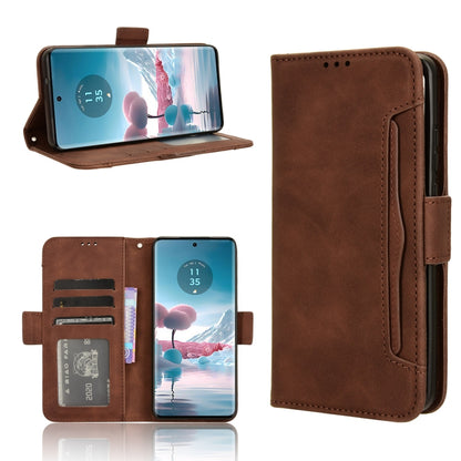 For Motorola Edge 40 Neo 5G Skin Feel Calf Texture Card Slots Leather Phone Case(Brown) - Motorola Cases by buy2fix | Online Shopping UK | buy2fix