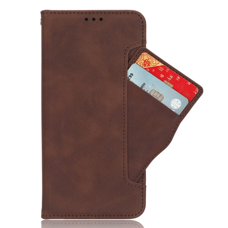 For Motorola Moto G04 / G24 Skin Feel Calf Texture Card Slots Leather Phone Case(Brown) - Motorola Cases by buy2fix | Online Shopping UK | buy2fix