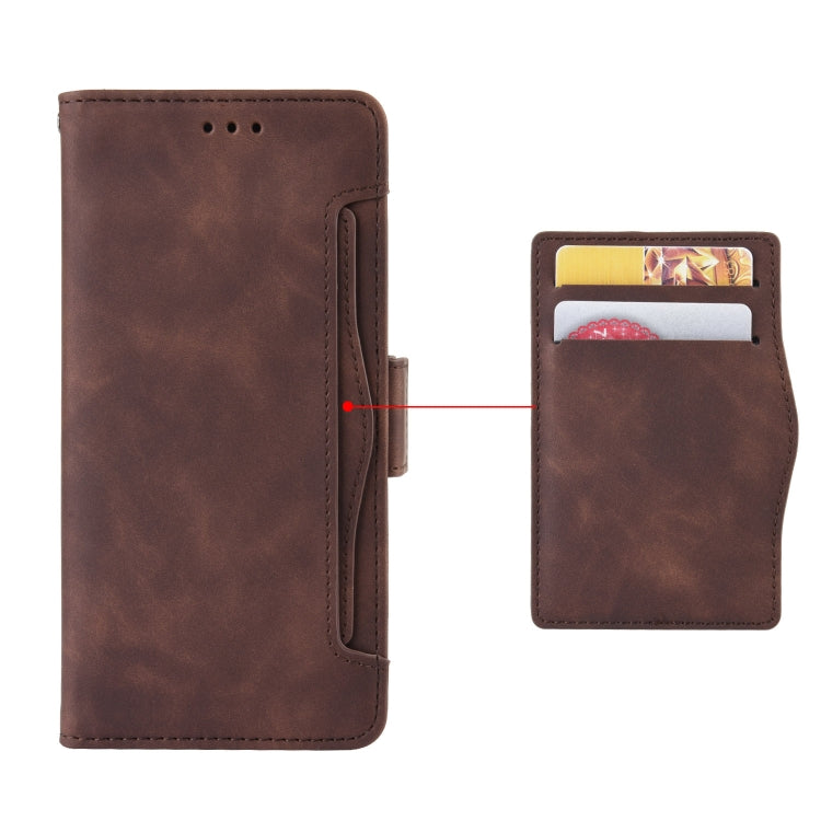 For Sony Xperia 1 VI 2024 Skin Feel Calf Texture Card Slots Leather Phone Case(Brown) - Sony Cases by buy2fix | Online Shopping UK | buy2fix