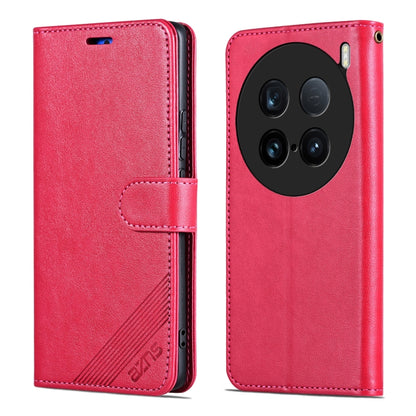 For vivo X100 Ultra AZNS Sheepskin Texture Flip Leather Phone Case(Red) - vivo Cases by AZNS | Online Shopping UK | buy2fix