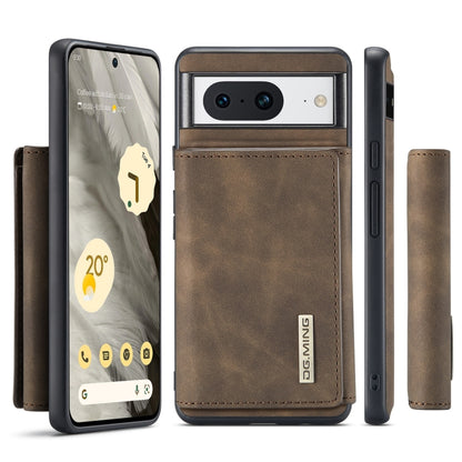 For Google Pixel 8 DG.MING M1 Series 3-Fold Multi Card Wallet + Magnetic Phone Case(Coffee) - Google Cases by DG.MING | Online Shopping UK | buy2fix