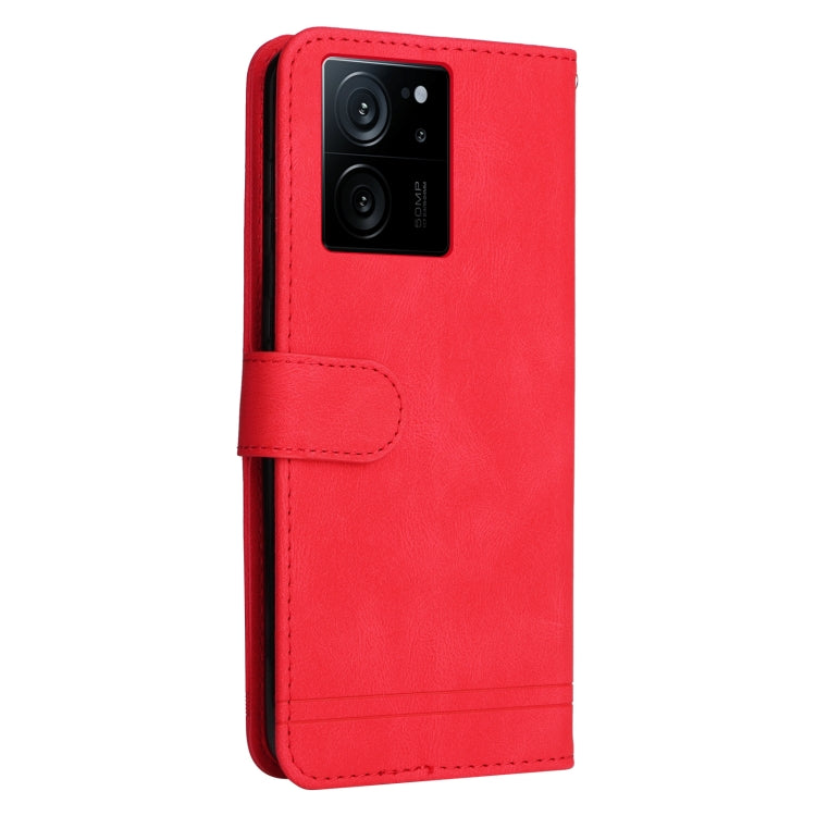 For Xiaomi 13T / Redmi K60 Ultra Skin Feel Life Tree Metal Button Leather Phone Case(Red) - Redmi K60 Ultra Cases by buy2fix | Online Shopping UK | buy2fix
