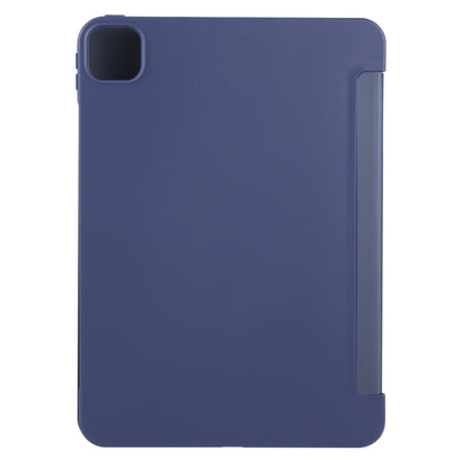 For iPad Air 11 2024 GEBEI 3-folding Holder Shockproof Flip Leather Tablet Case(Dark Blue) - iPad Air 11 2024 Cases by GEBEI | Online Shopping UK | buy2fix