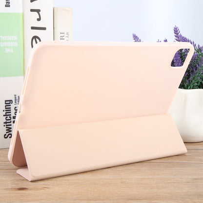 For iPad Air 13 2024 GEBEI 3-folding Holder Shockproof Flip Leather Tablet Case(Pink) - iPad Air 13 2024 Cases by GEBEI | Online Shopping UK | buy2fix