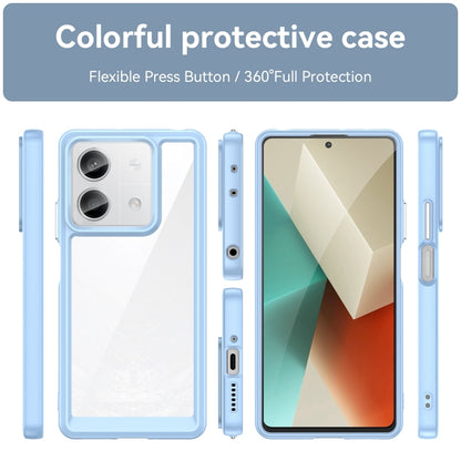 For Xiaomi Redmi Note 13 5G Colorful Series Acrylic Hybrid TPU Phone Case(Blue) - Note 13 Cases by buy2fix | Online Shopping UK | buy2fix