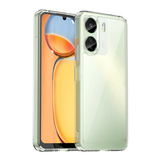 For Xiaomi Redmi 13C 4G Colorful Series Acrylic Hybrid TPU Phone Case(Transparent) - 13C Cases by buy2fix | Online Shopping UK | buy2fix